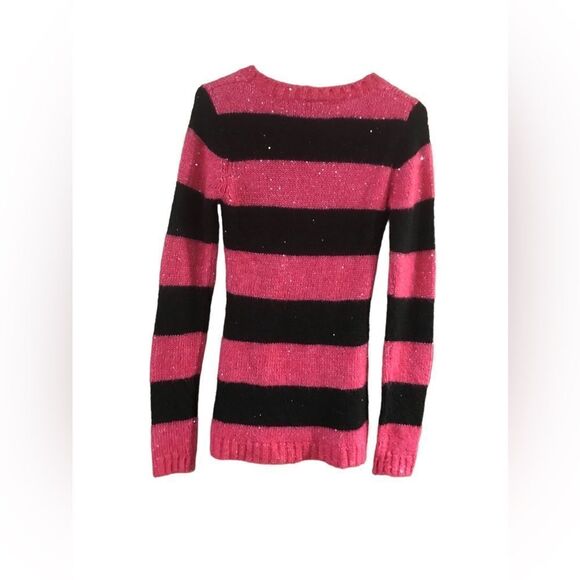 Rue 21 Pink and Black Wool Sweater Medium - Picture 3 of 6